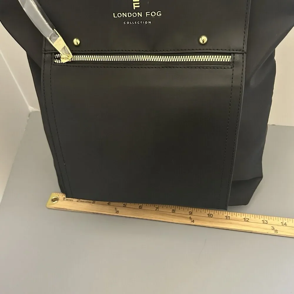 London Fog Nordic Multimedia Tote Black Medium Bag Purse